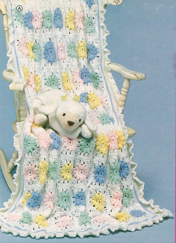 Patrón afgano de cuadrados de bebé