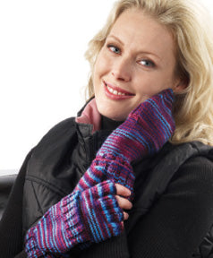 Patrón de punto de manoplas con solapa de estambre gratis