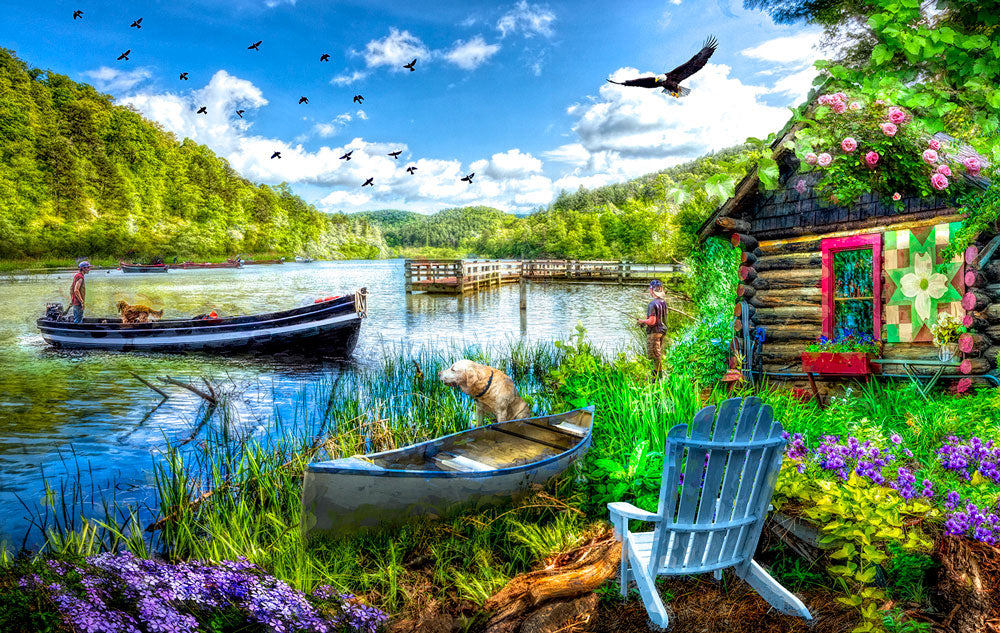 Cottage at the Lake Jigsaw Puzzle