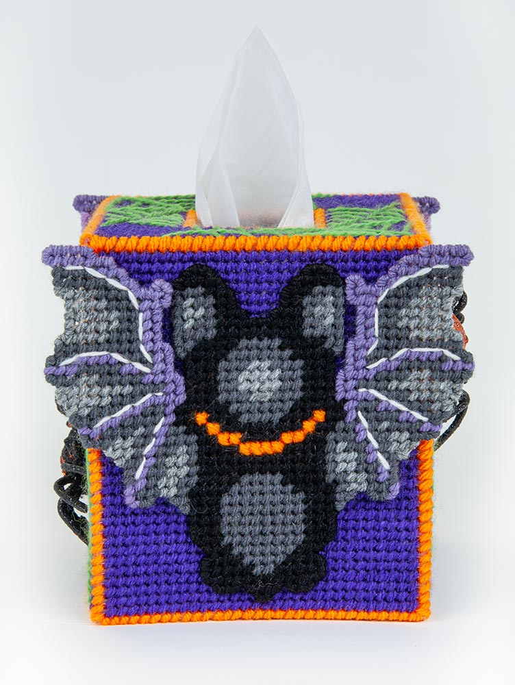 Barnaby The Bat Plastic Canvas Tissue Box Cover Kit