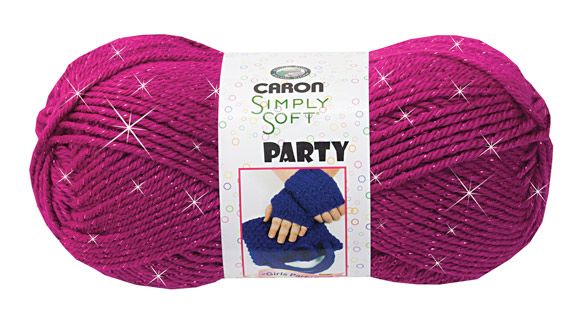 Caron Simply Soft Party Yarn - Fuchsia Sparkle