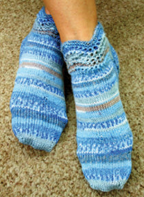 Patrón de punto de calcetines de bambú gratis