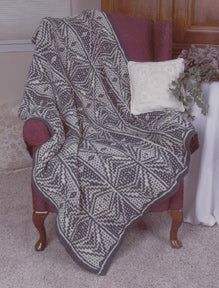 Patrón de punto afgano de diamantes vibrantes gratis