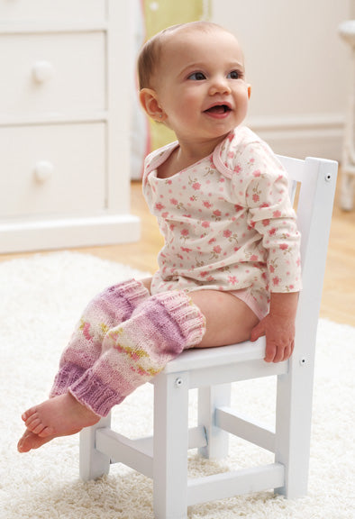 Free Florals Baby Legwarmers Knit Pattern
