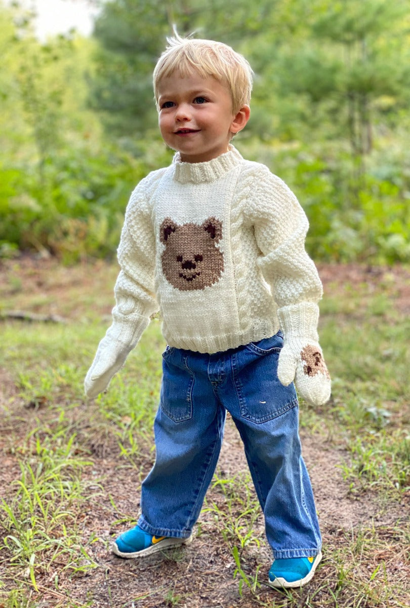 Hand Knitted Boy or Girl Teddy Bear Sweater Handmade From 100% 