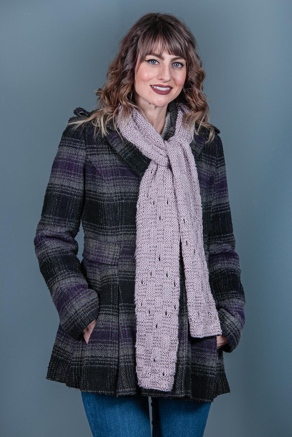 Bufanda de punto sedoso