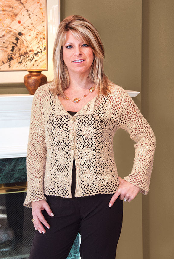 Floral Motif Cardigan Pattern