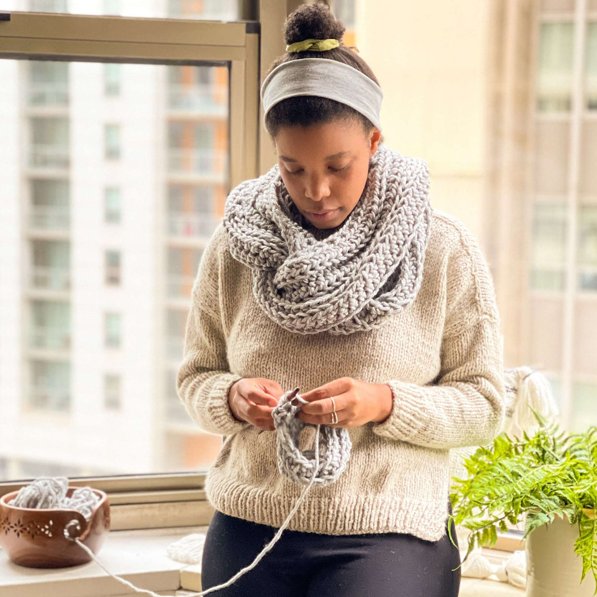 Free Stone Mountain Cowl Pattern