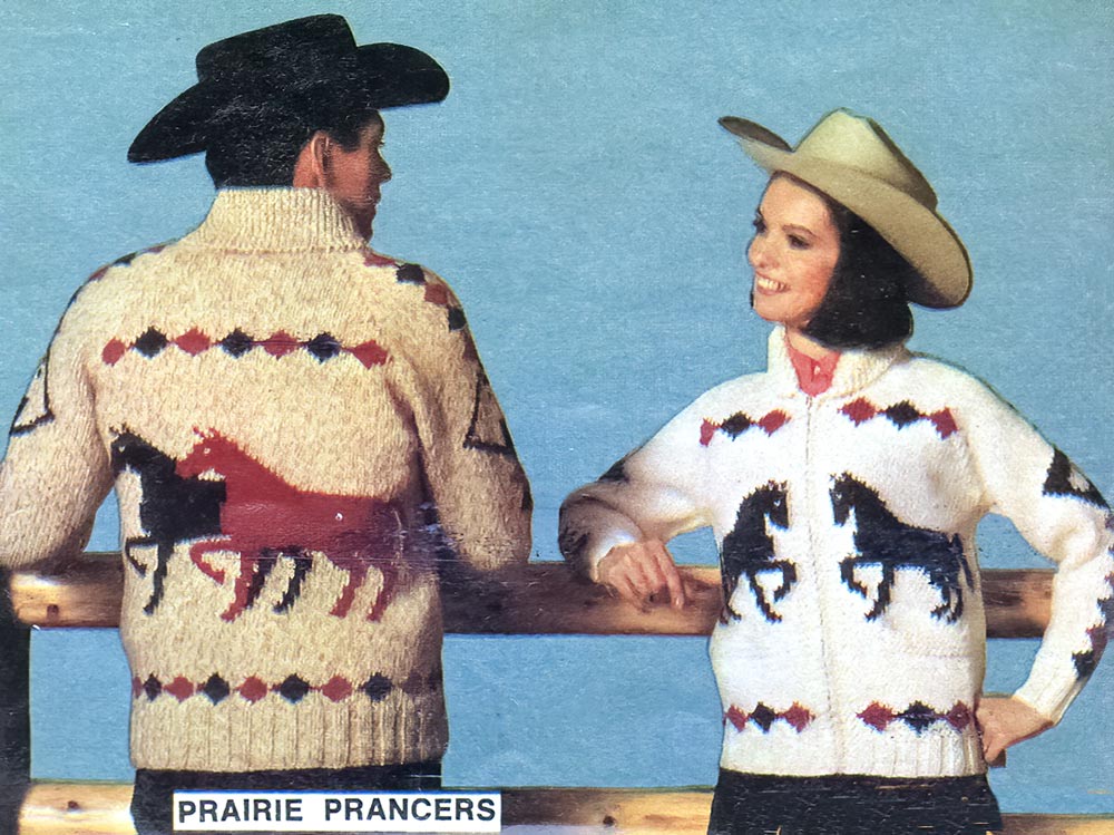Patrón de cárdigan Prairie Prancers para adultos