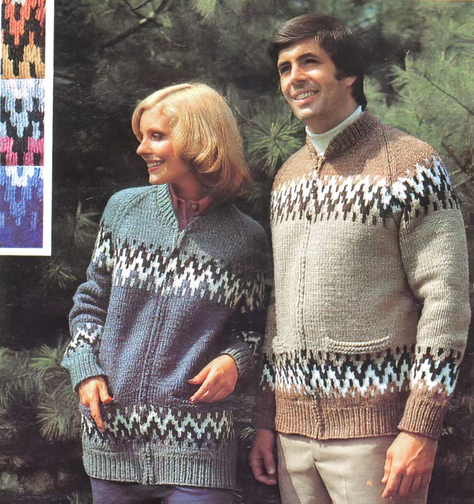 Ladies or Youth's Geometric Cardigan Pattern