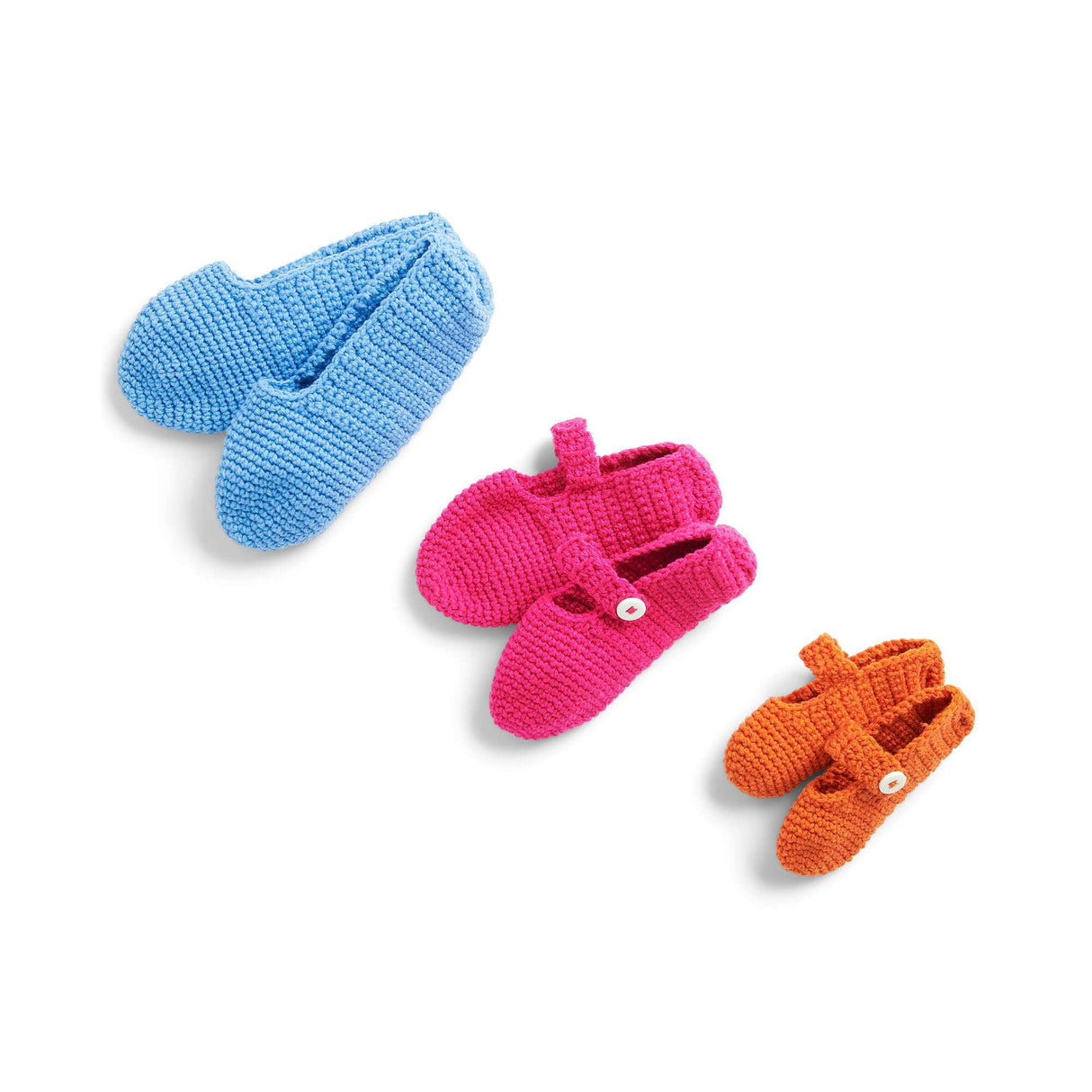 Patrón de pantuflas de crochet gratis para la familia