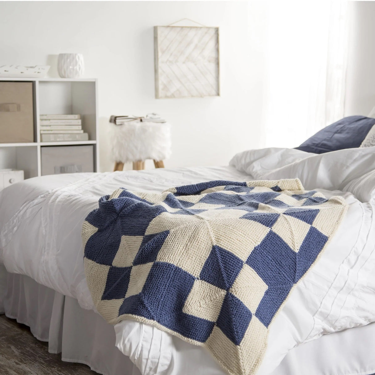 Patrón de manta cuadrada a inglete del solsticio de invierno gratis