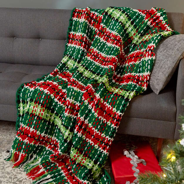 Free Plaid Christmas Blanket Pattern