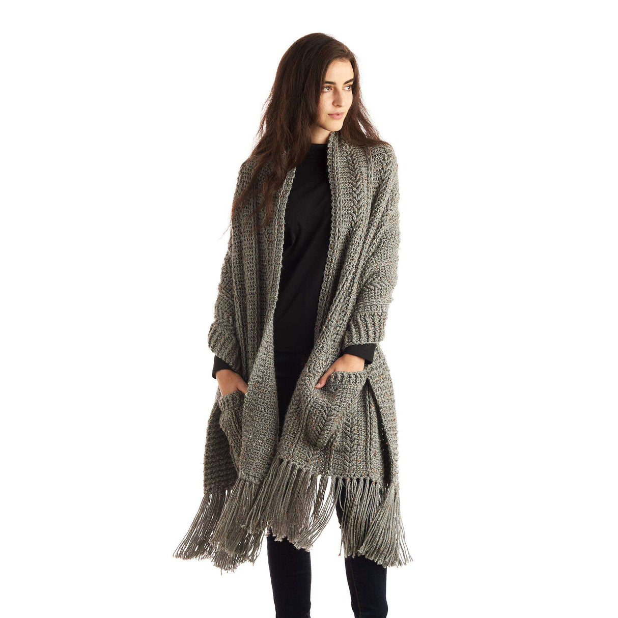 Free Texture Message Pocket Shawl Pattern