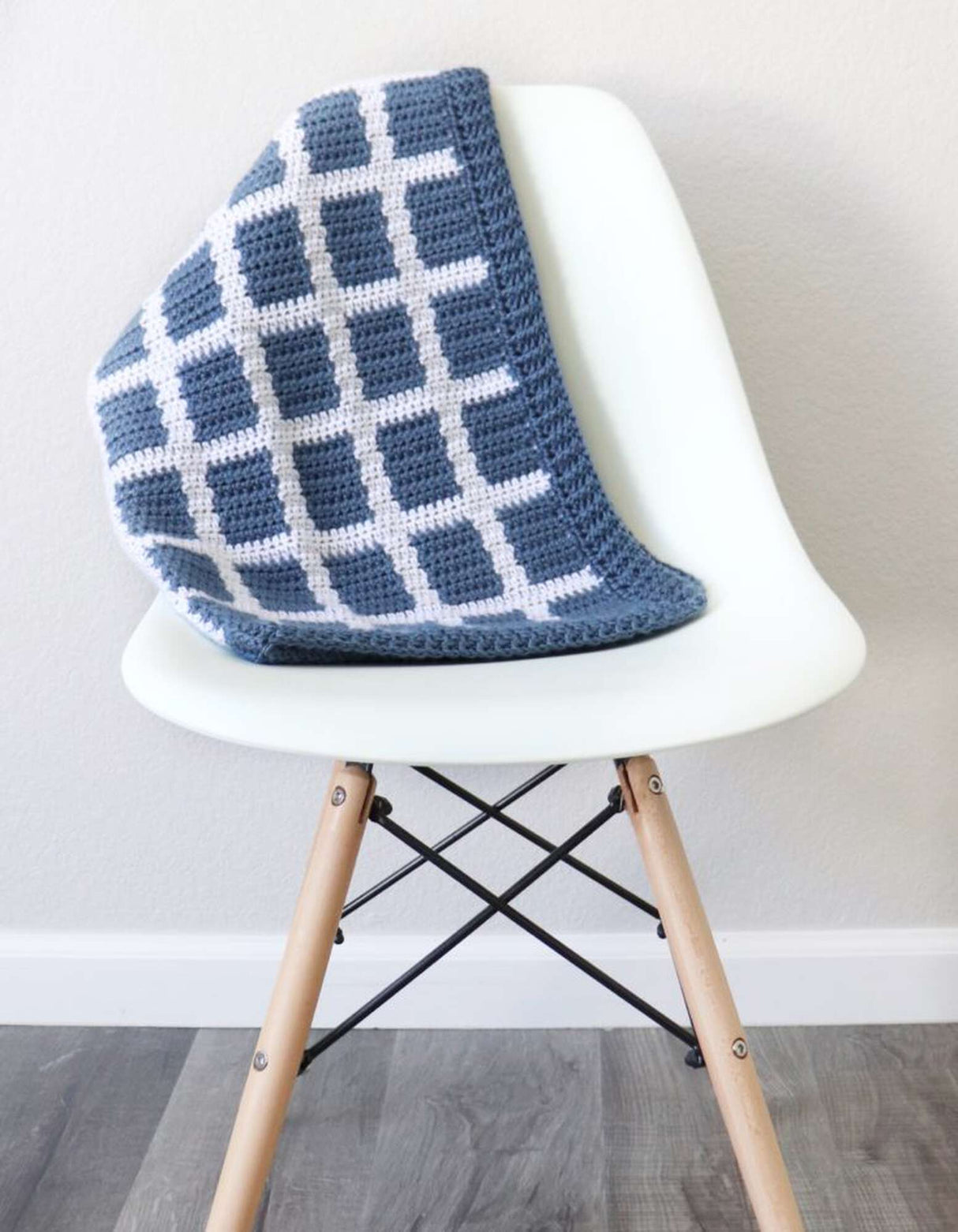 Free Windowpane Gingham Baby Blanket Pattern