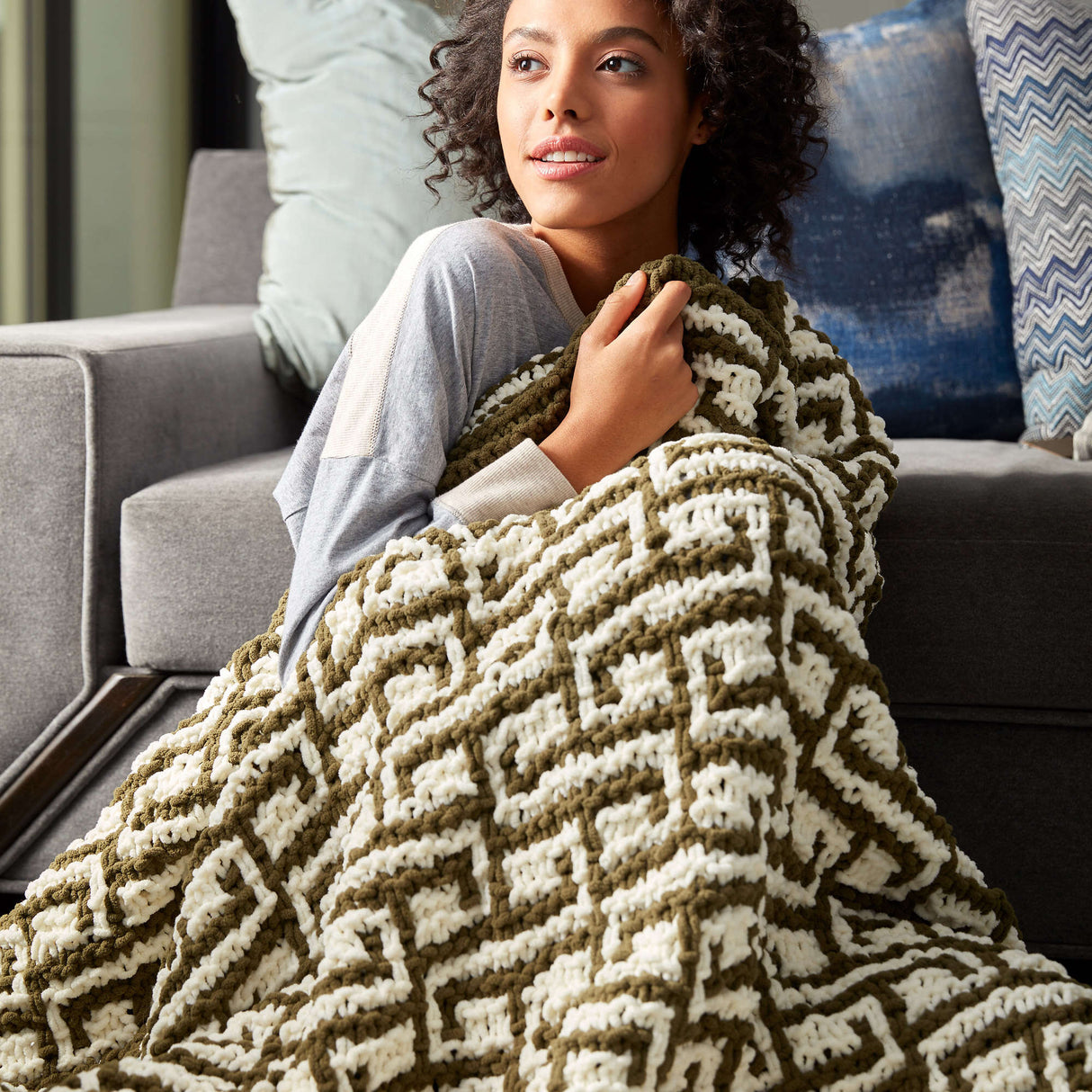 Free Let It Slip Knit Blanket Pattern