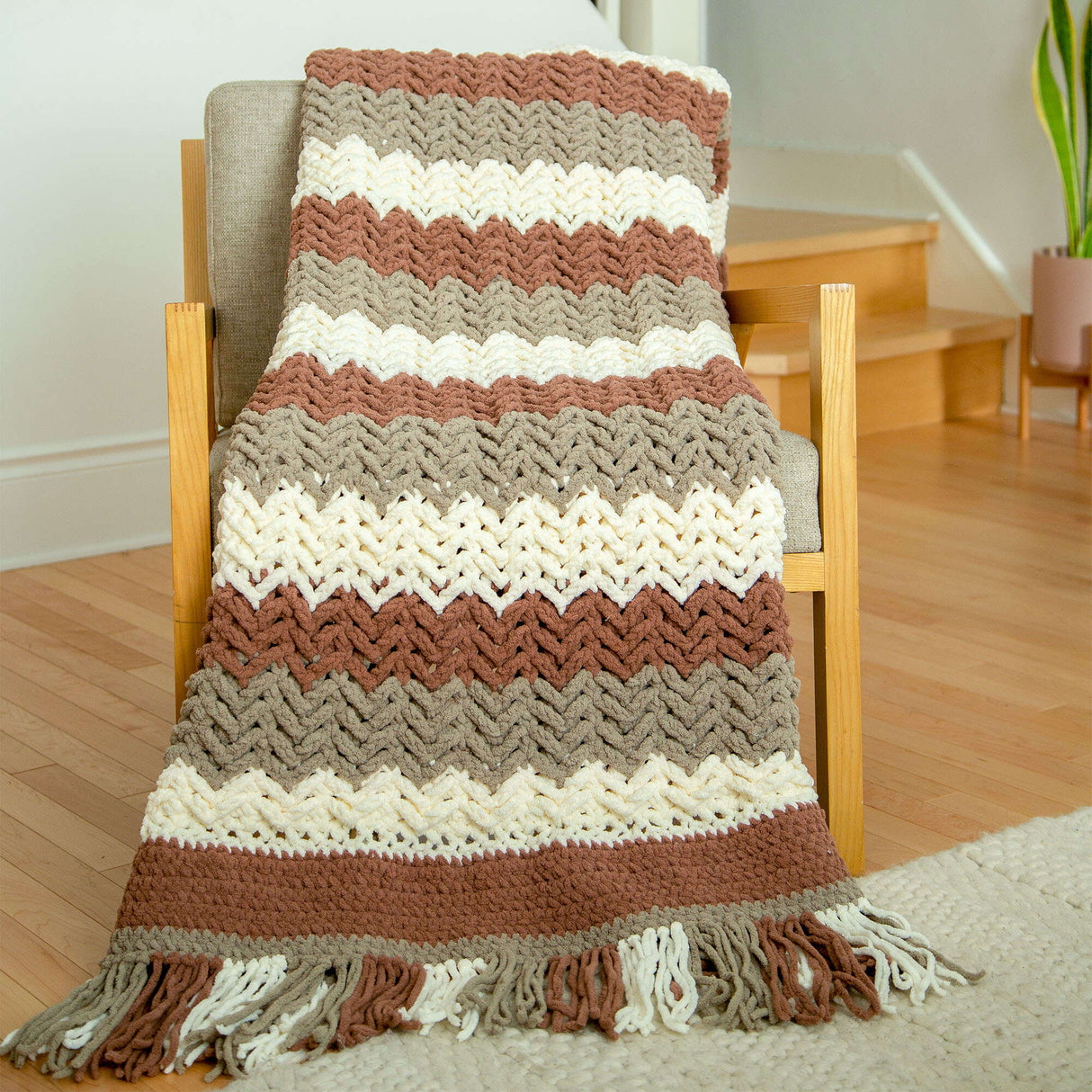 Free Herringbone Crochet Blanket Pattern