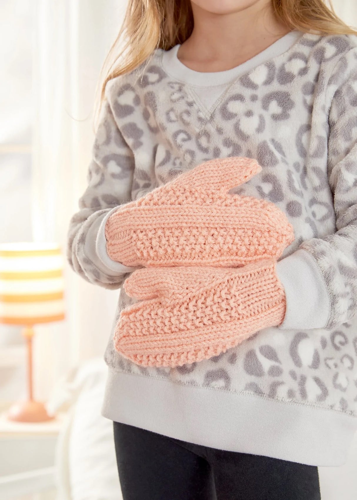 Patrón de punto de manoplas de columnas sin semillas gratis