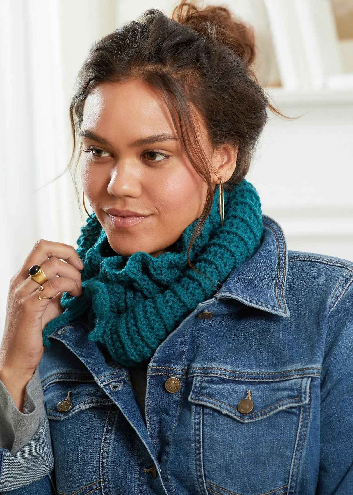 Patrón de punto de capucha convertible gratuito