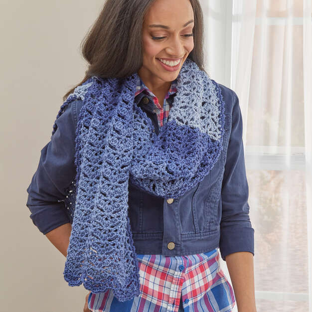 Free Comfortable Color Crochet Shawl Pattern