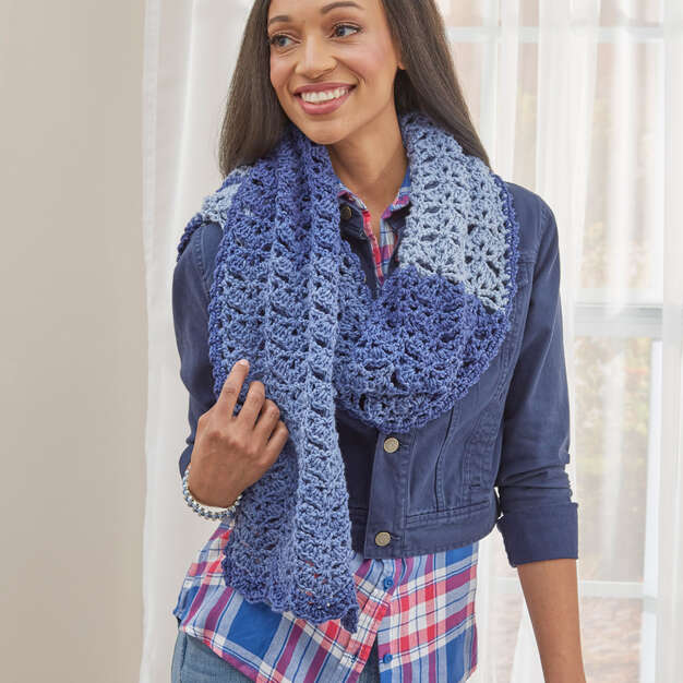 Free Comfortable Color Crochet Shawl Pattern