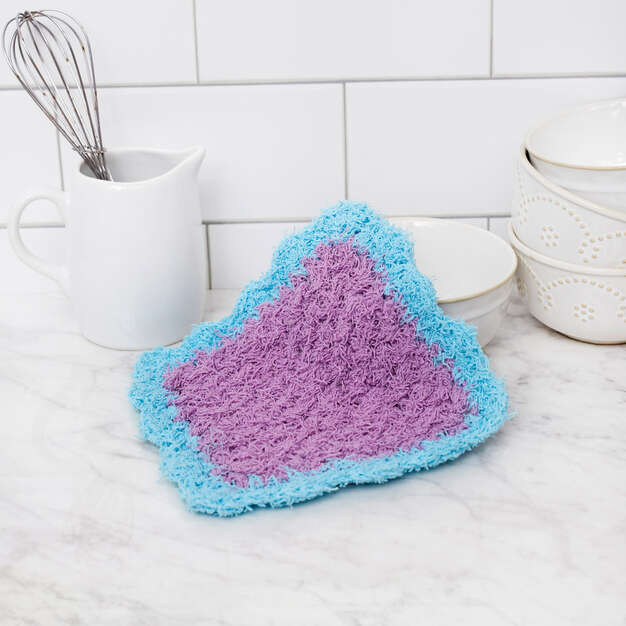Patrón de toallita de crochet con borde festoneado gratis
