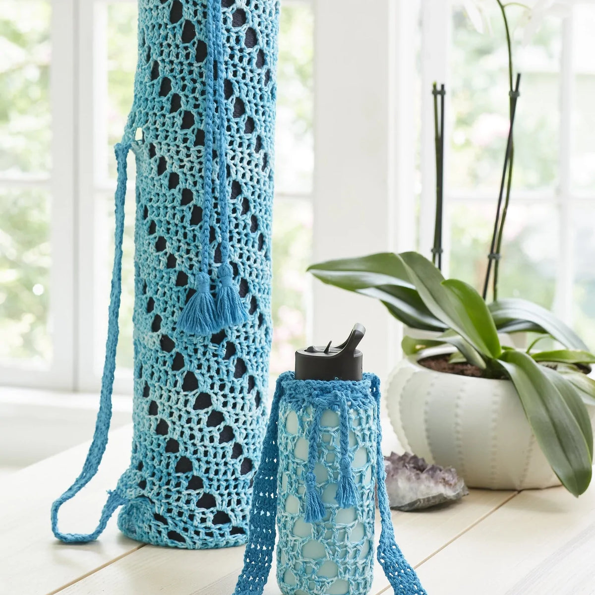 Free Yoga Mat Bag & Water Bottle Holder Pattern – Mary Maxim