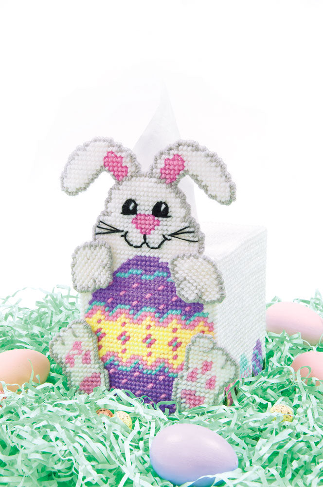 Spring Bunny Plastic Canvas Tissue Box Cover Kit
