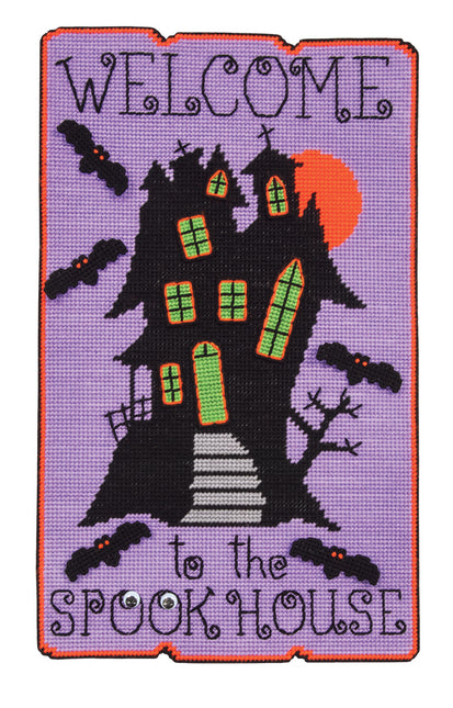 Spook House Welcome Plastic Canvas Kit