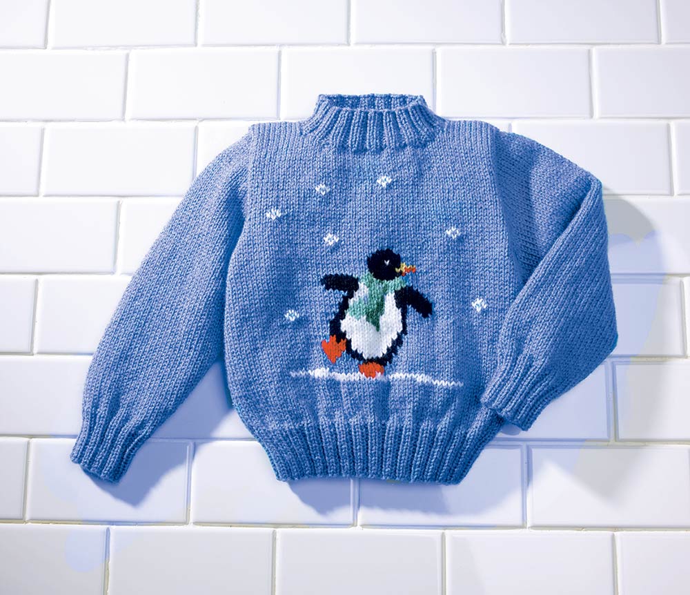 Patrón de jersey de pingüino