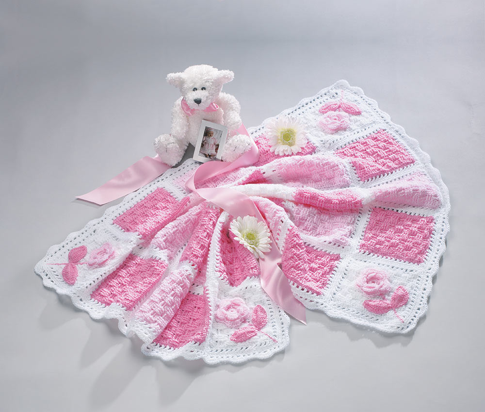 Patrón afgano de tejido de cesta para bebé