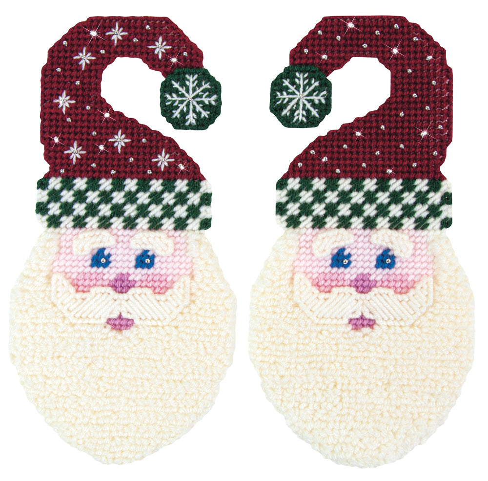 Crochets de porte en toile en plastique Père Noël victorien