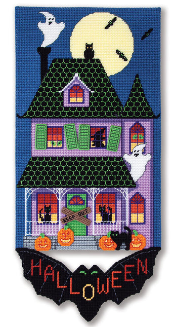 Haunted House Plastic Canvas Wall Hanging Kit