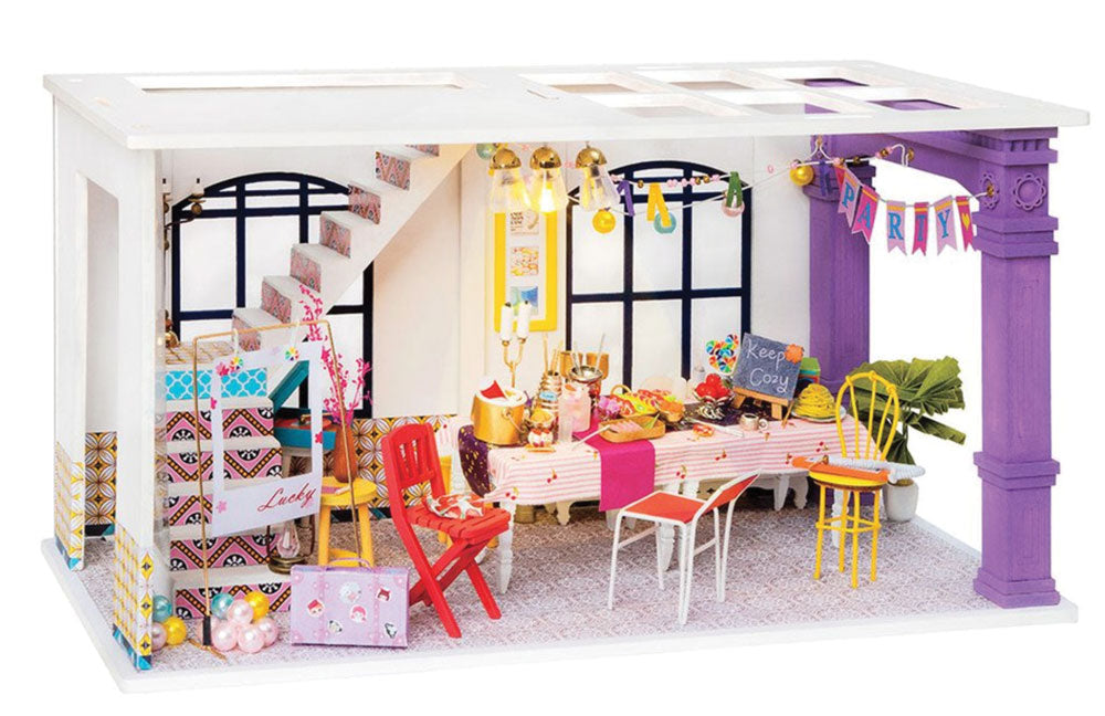 Party Time Miniature Wooden House Kit