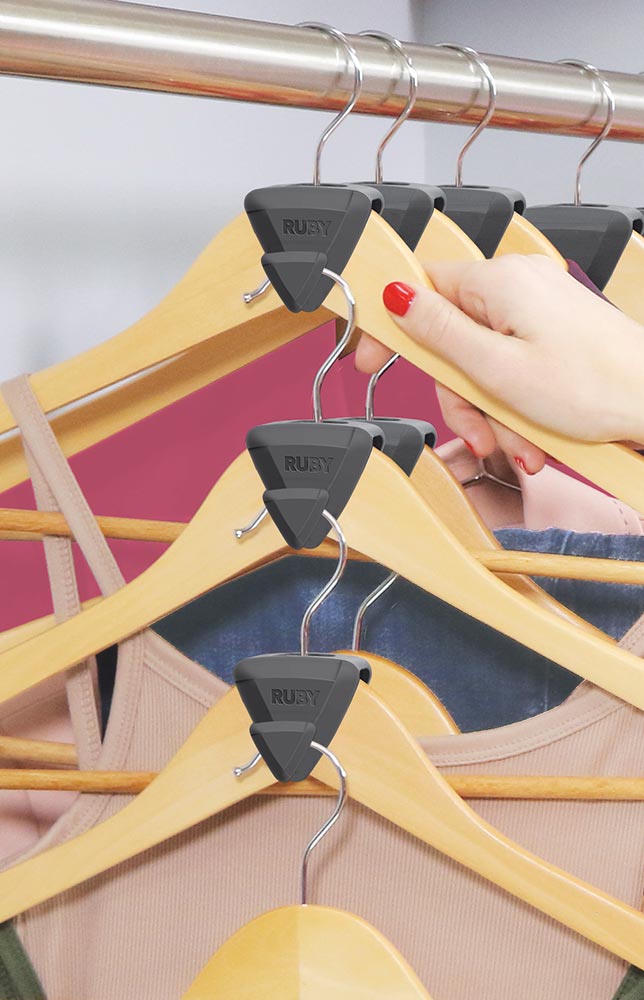 Space Triangles Hanger Hooks,5 Pcs Create Up to 3X More Closet