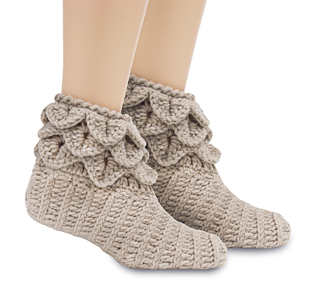 Patrón de pantuflas con puños de cocodrilo