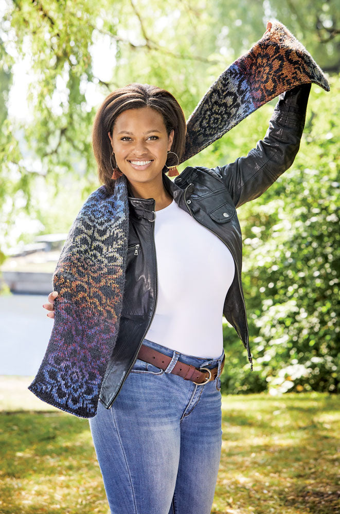 Double Knit Floral Scarf Pattern