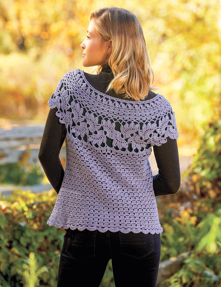 Modèle de cardigan à empiècement en croissant