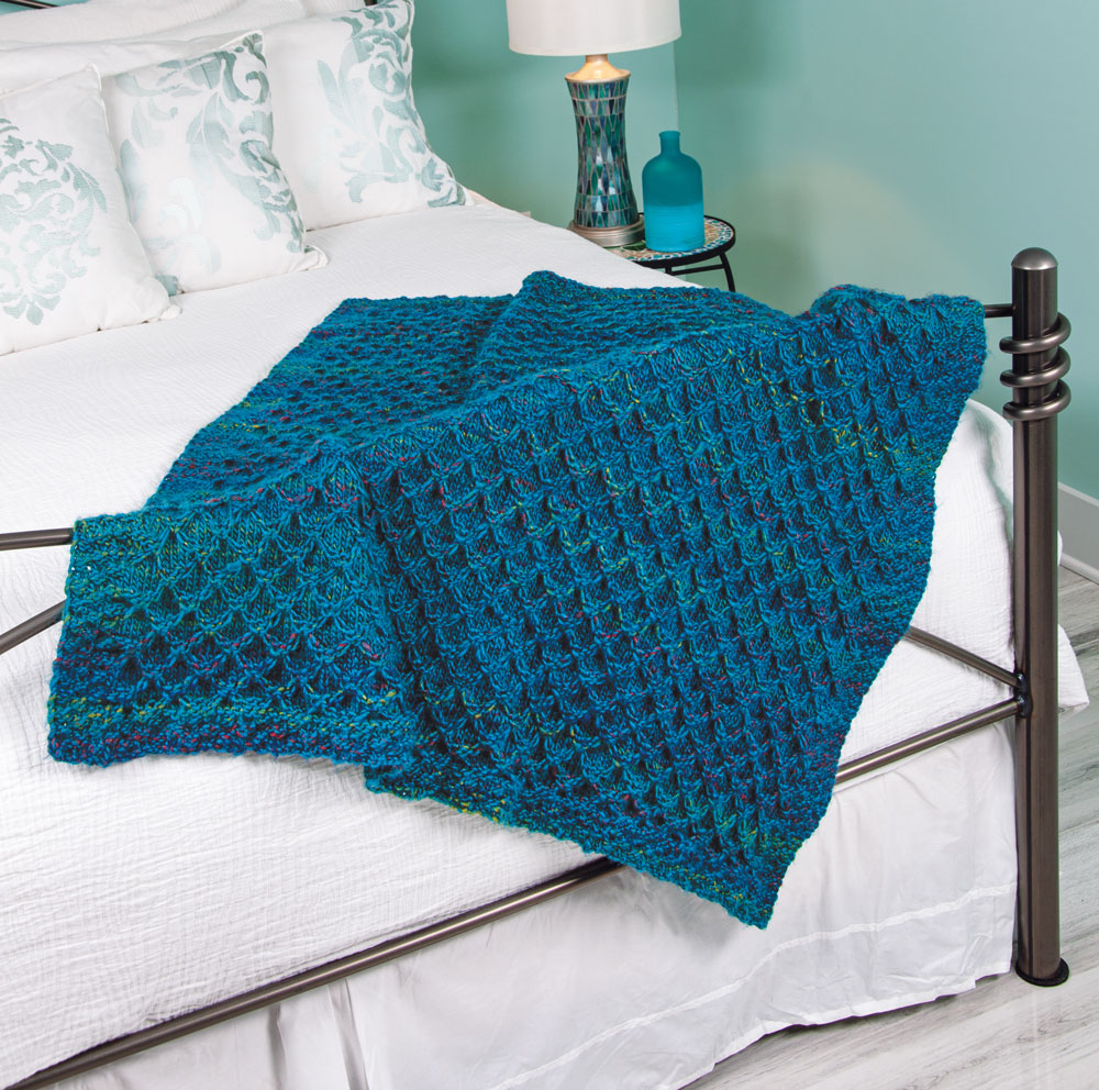 Diamond Honeycomb Throw Pattern