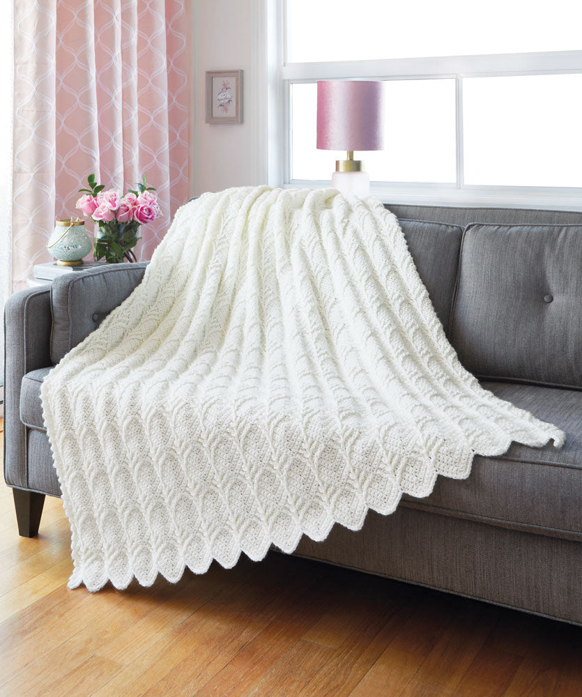 Aran Feathers Throw Pattern