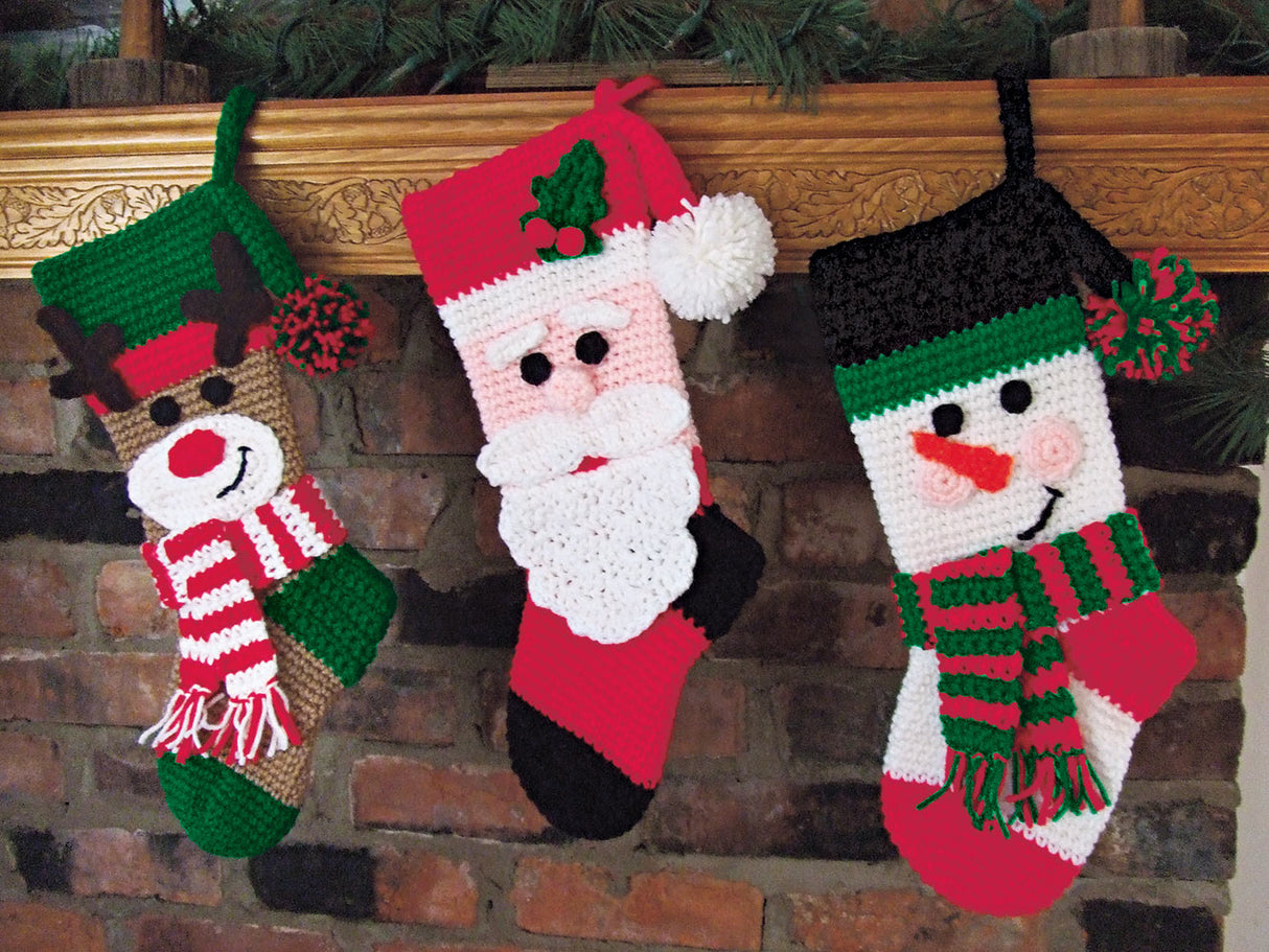 Holly Jolly Crochet Christmas Stockings Kit