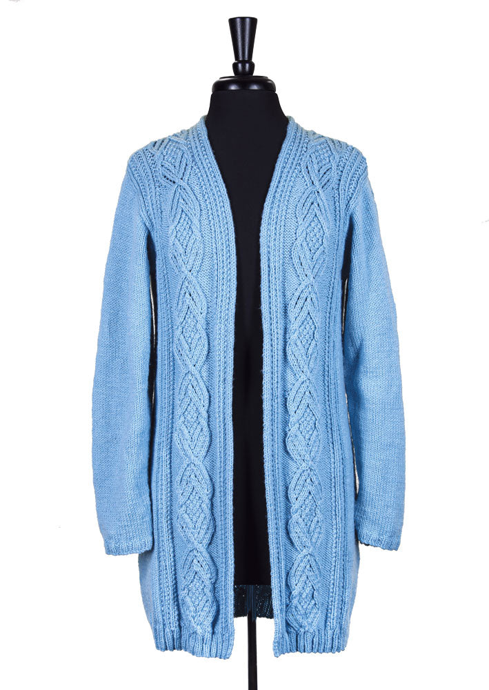 Patrón Cardi de cable trenzado