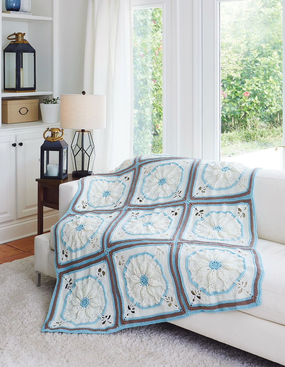 Embossed Blocks Afghan