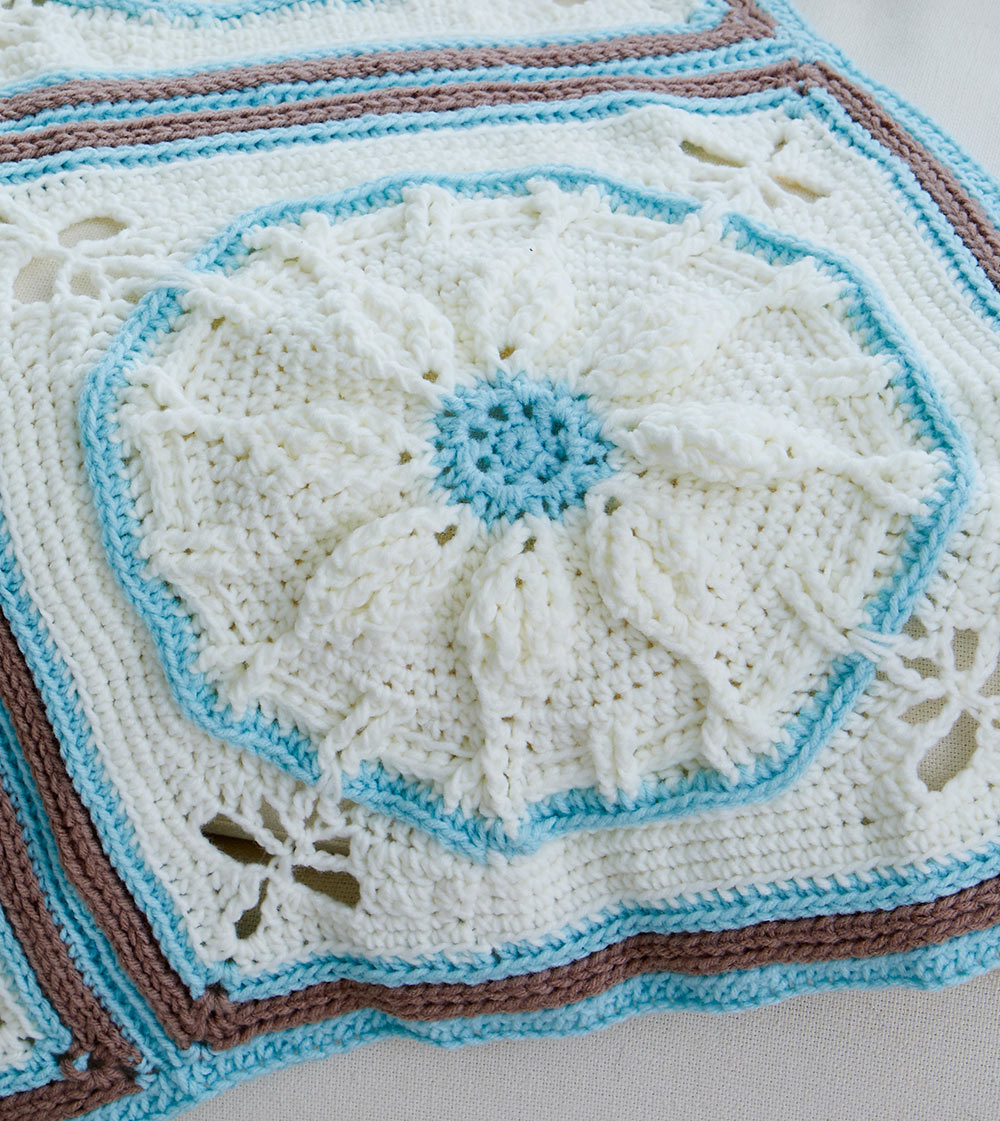 Embossed Blocks Afghan