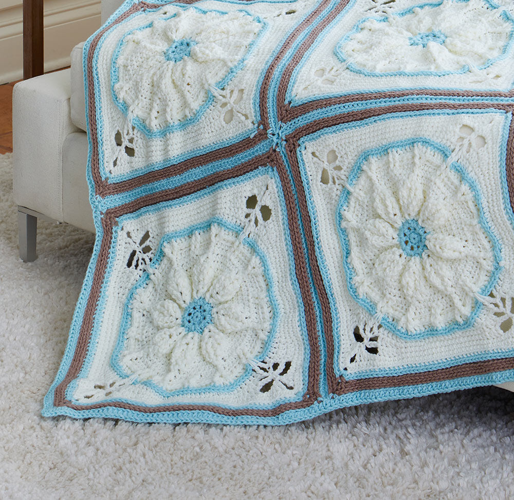 Embossed Blocks Afghan