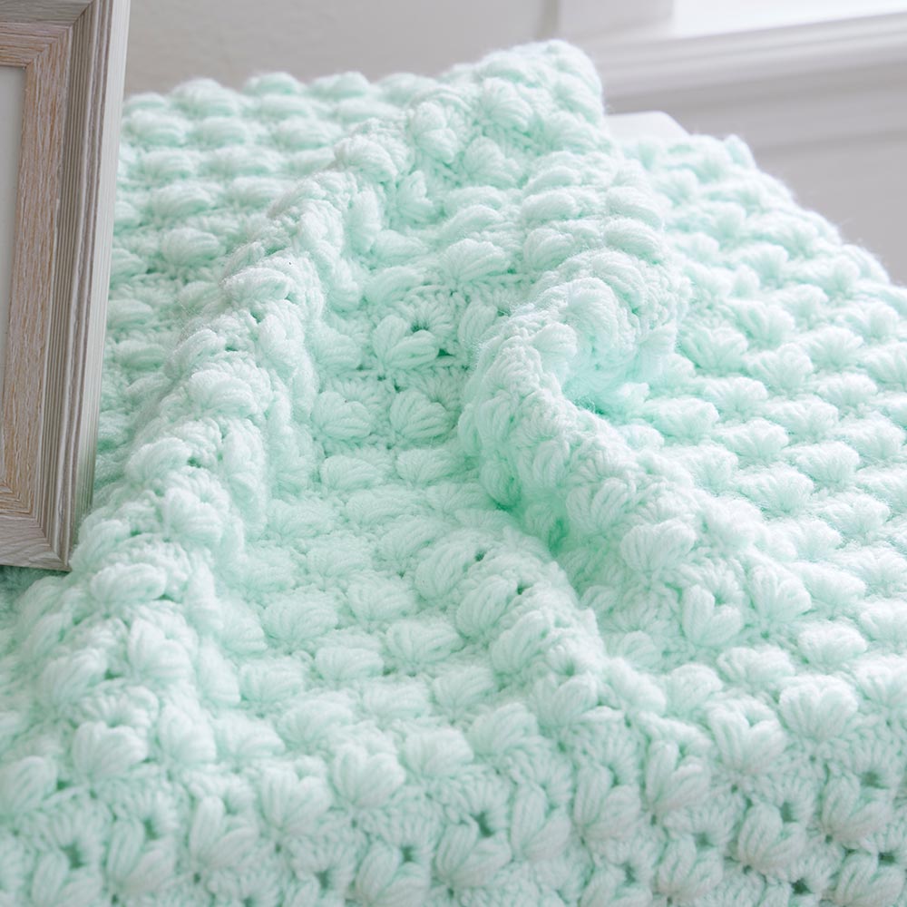 Puffs and Shells Crochet Baby Blanket