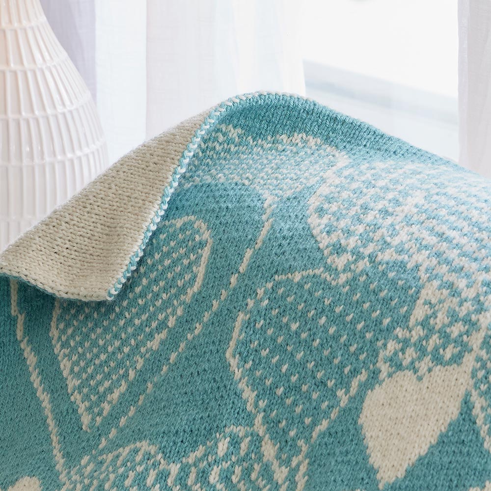 Hearts Aplenty Double Knit Baby Blanket