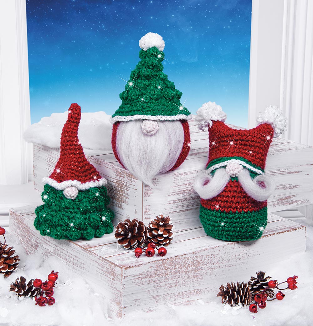 Christmas Gnomes Crochet Kit – Mary Maxim