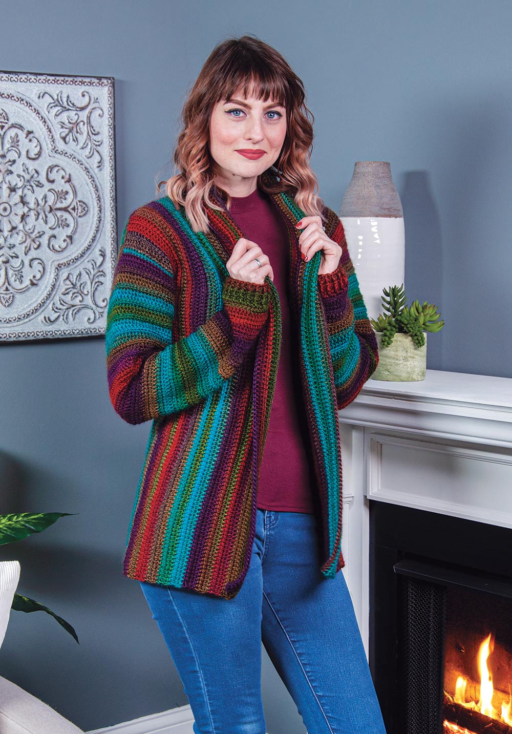 Crocheted Prism Cardigan