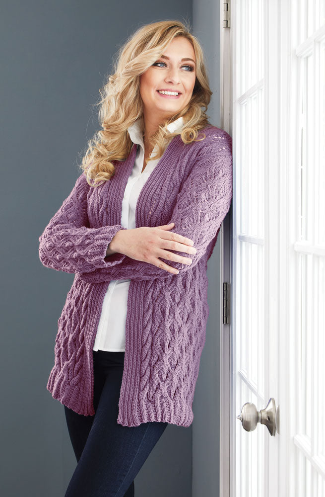 Cardigan Feuille En Dentelle